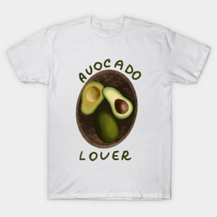 Avocado lover design vegan art T-Shirt